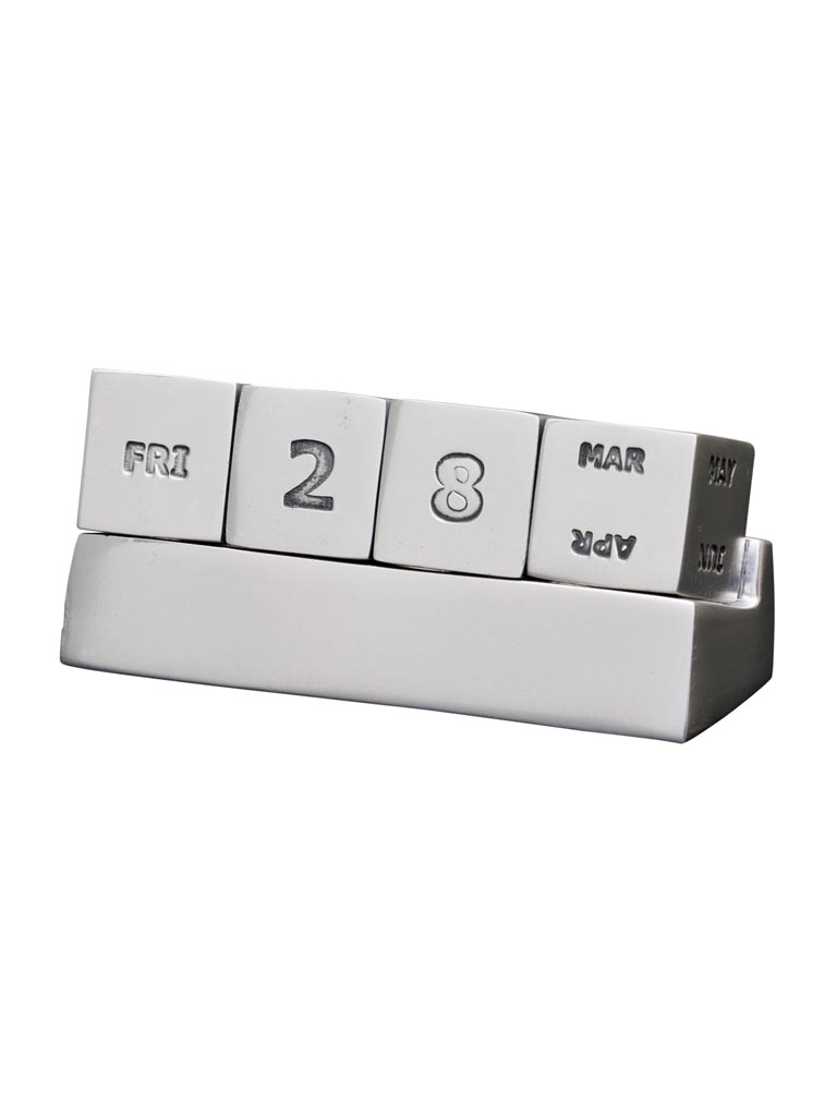 Perpetual calendar silver cubes - 2