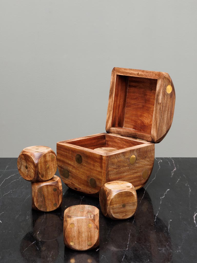 Large dice box with 5 dices - 4