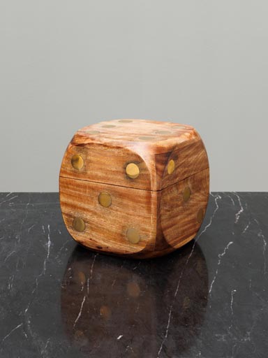 Large dice box with 5 dices