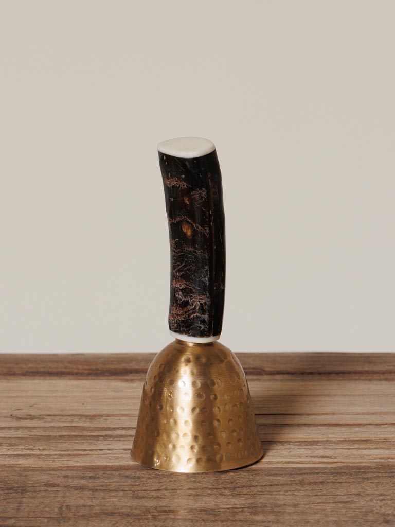 Hammered bell with horn handle - 1