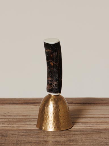 Hammered bell with horn handle