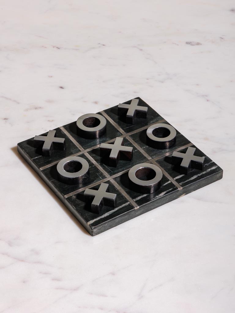 Black marble Tic tac toe game - 1