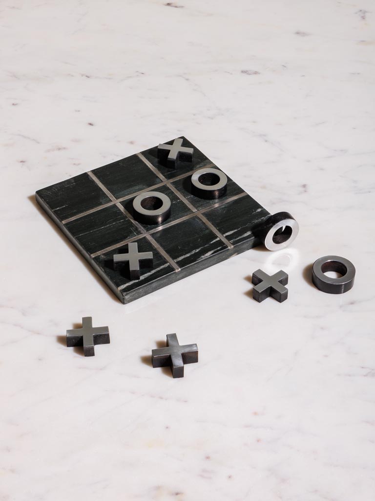 Black marble Tic tac toe game - 4