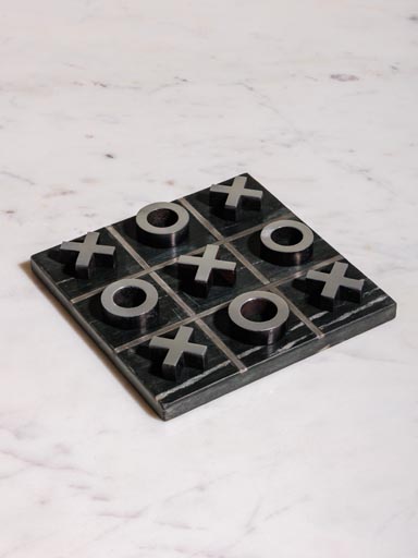 Black marble Tic tac toe game