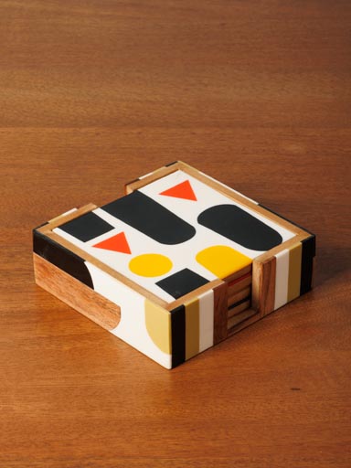 S/6 sous-verres géometriques