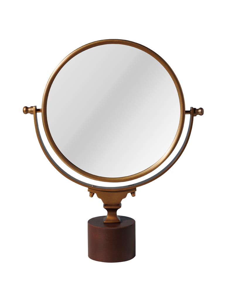 Table mirror leather base - 2