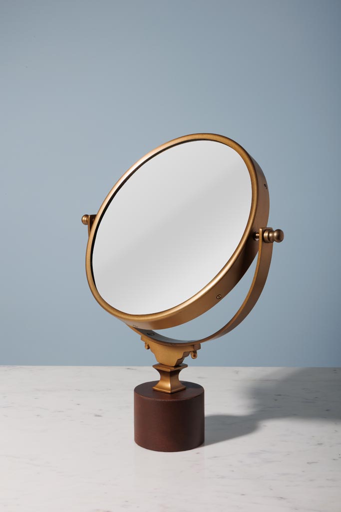 Table mirror leather base - 3