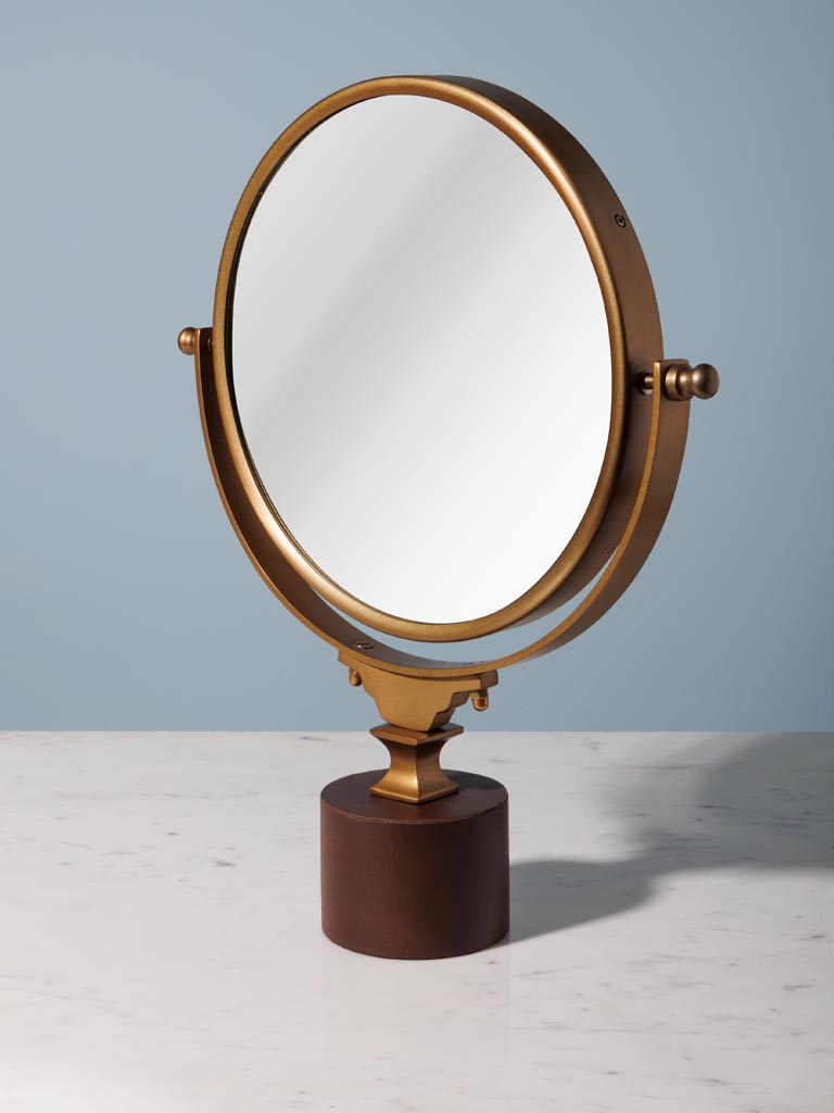 Table mirror leather base - 5