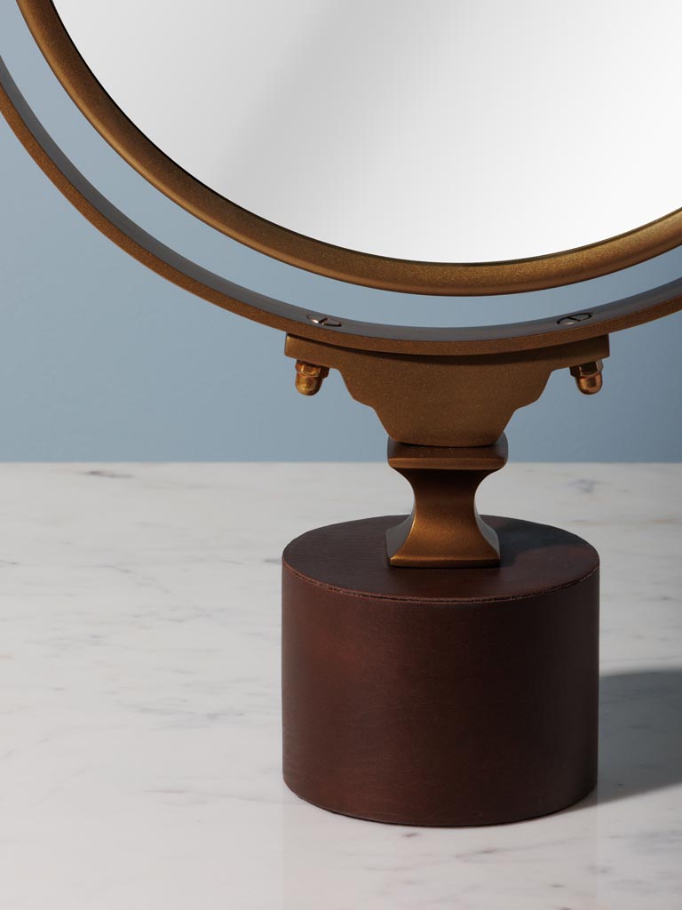 Table mirror leather base - 4