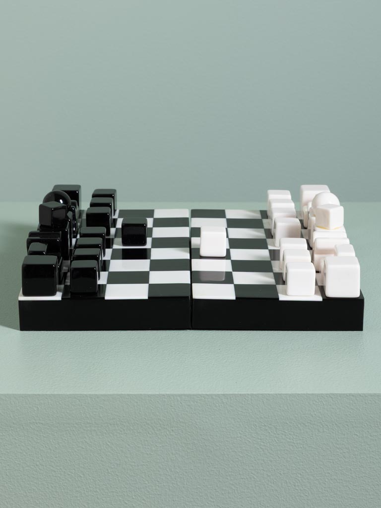 Boîte jeu d'échecs moderne en résine - 6