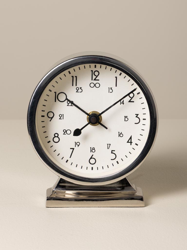 Small table clock in steel - 1