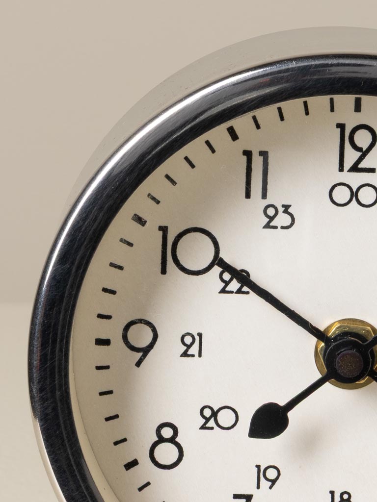 Small table clock in steel - 4