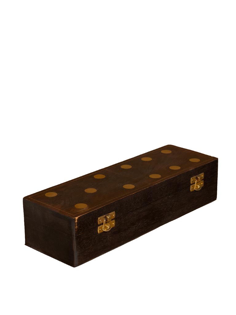 Grande boîte dominos brune - 2