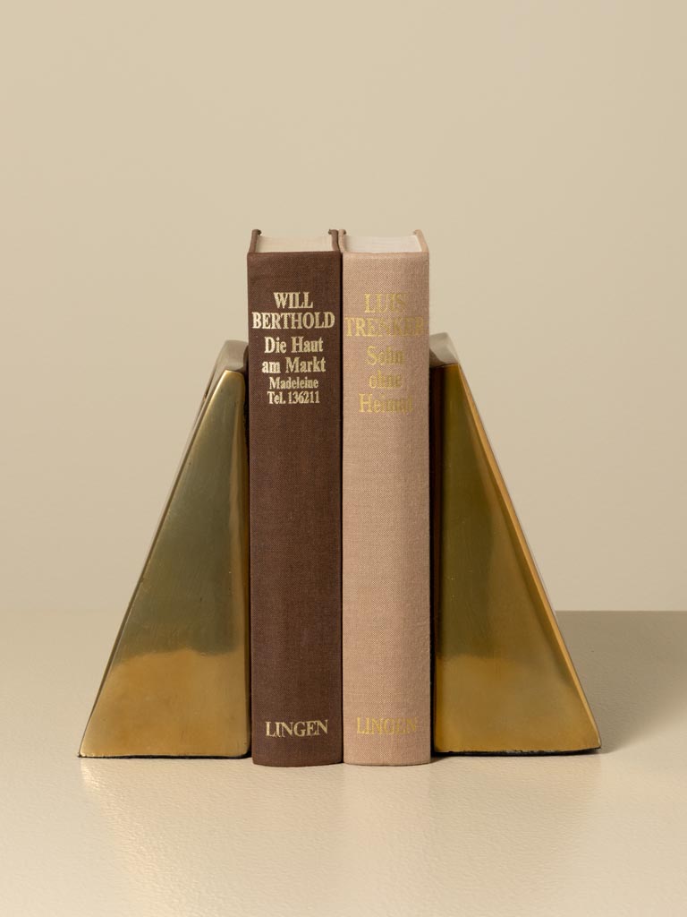 Golden gamecards bookends - 3