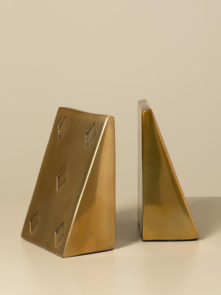 Golden gamecards bookends - 5