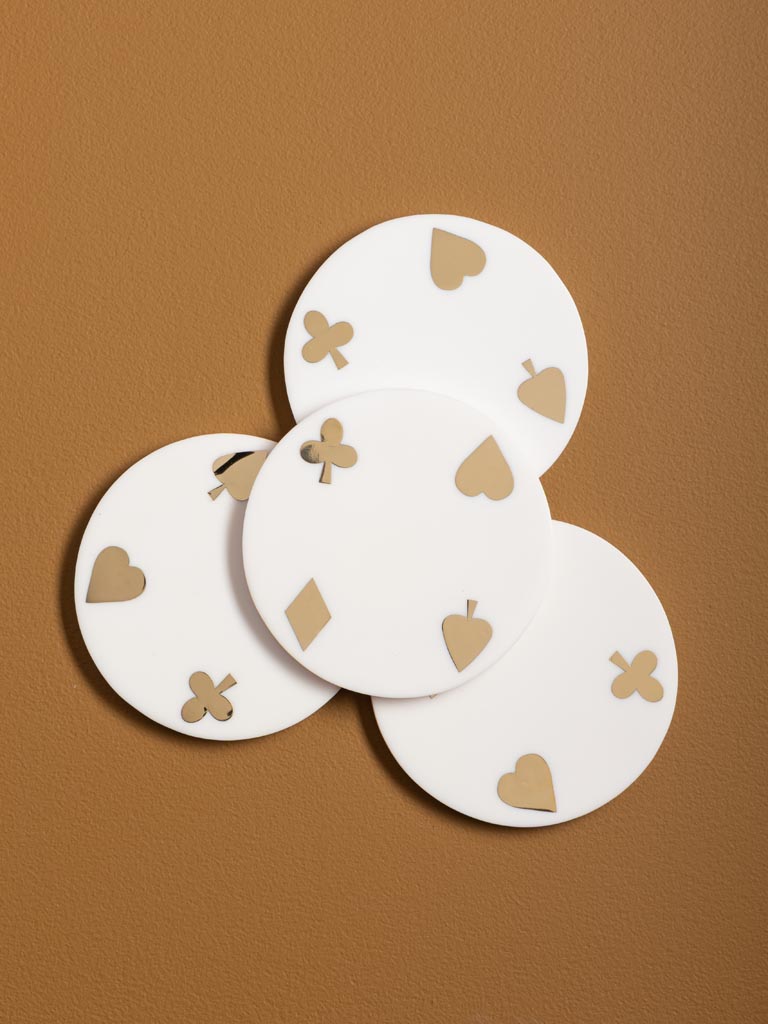 S/4 sous-verres ronds enseignes et support - 5