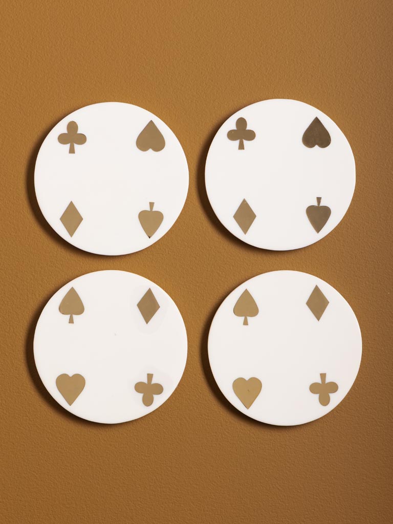 S/4 sous-verres ronds enseignes et support - 4