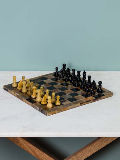 Jeu d'échecs corne de buffle