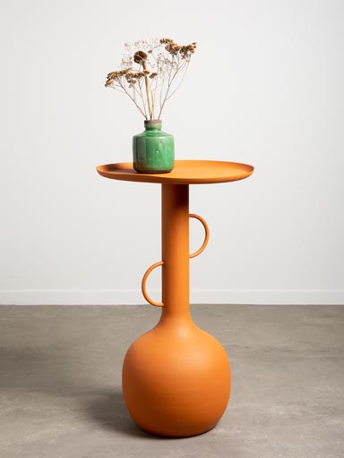 Orange metal high side table Forms