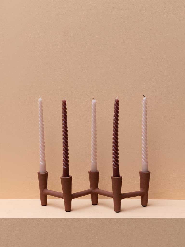 Terracotta candelarum 5 candles - 3