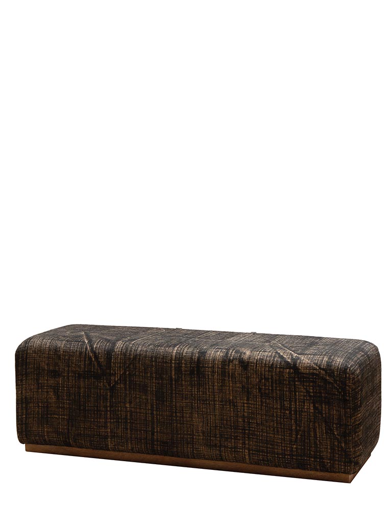 Stonewashed grey printed ottoman - 2