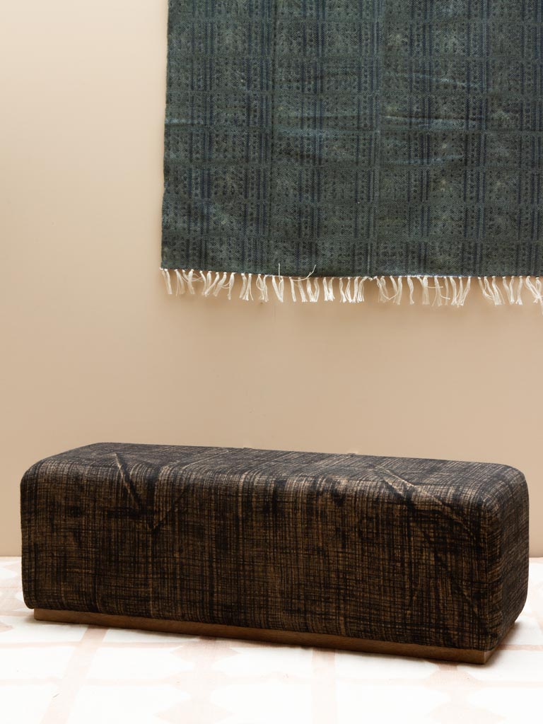 Stonewashed grey printed ottoman - 1