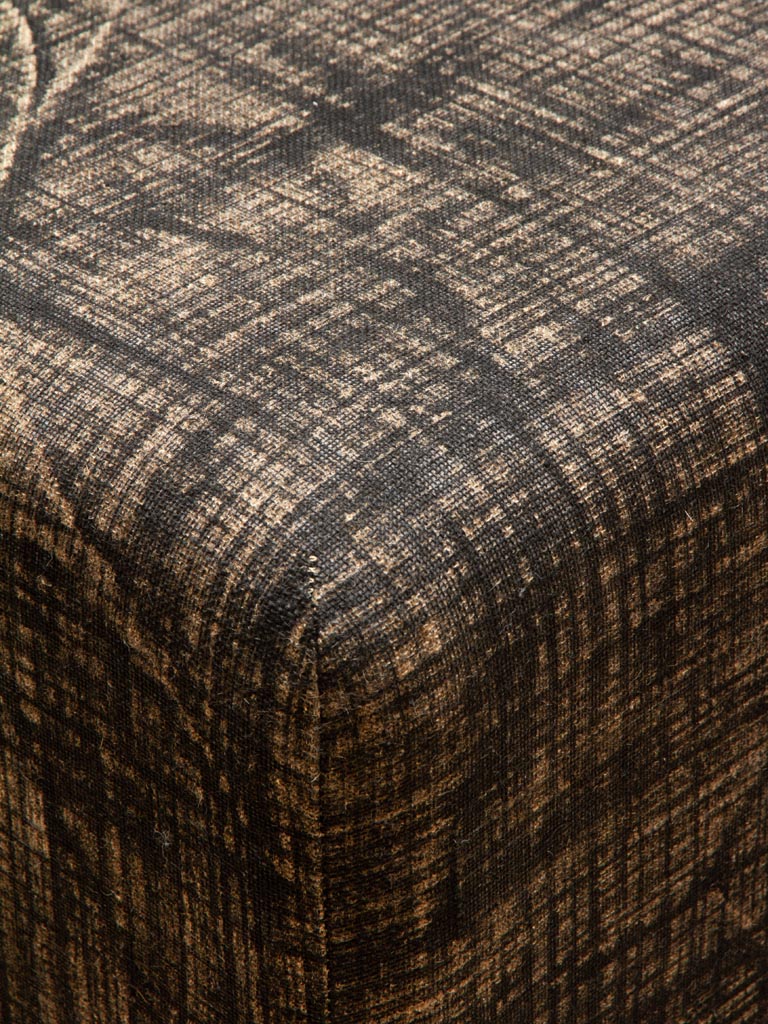 Stonewashed grey printed ottoman - 3