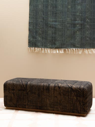 Stonewashed grey printed ottoman