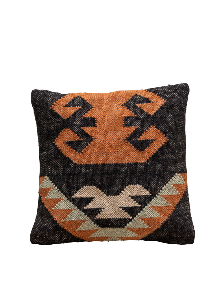 Coussin kilim brun orangé 40x40 - 2