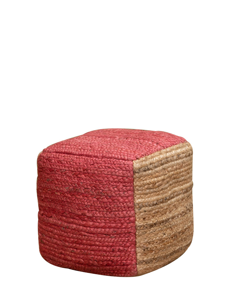 Pouf rouge pâle - 2