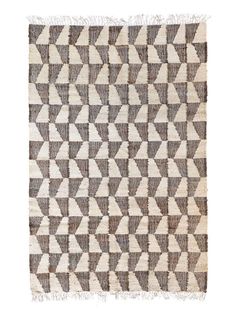 Shades of beige cotton and sisal rug - 2