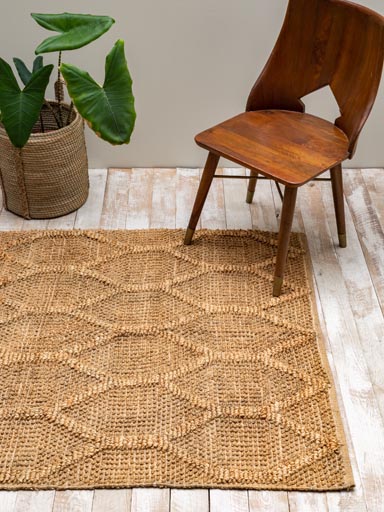 Tapis coton et sisal Camel