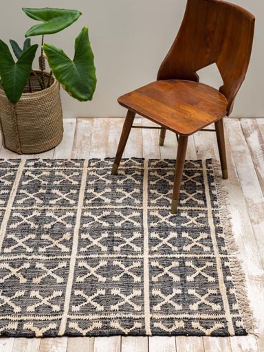 Cotton and hemp cross rug