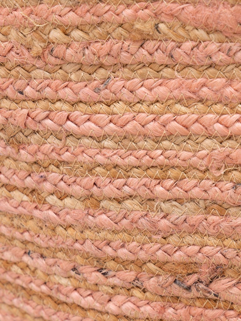 Hanging basket jute and pink cotton - 5