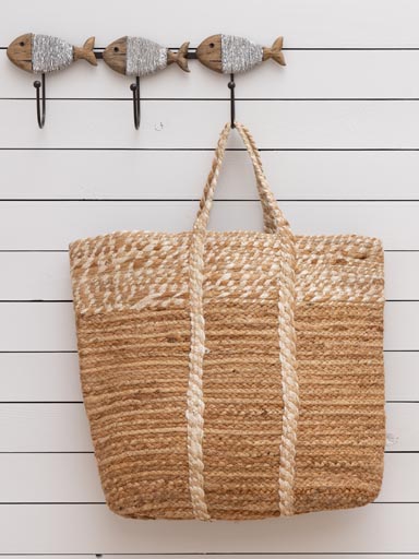 Large braided jute bag