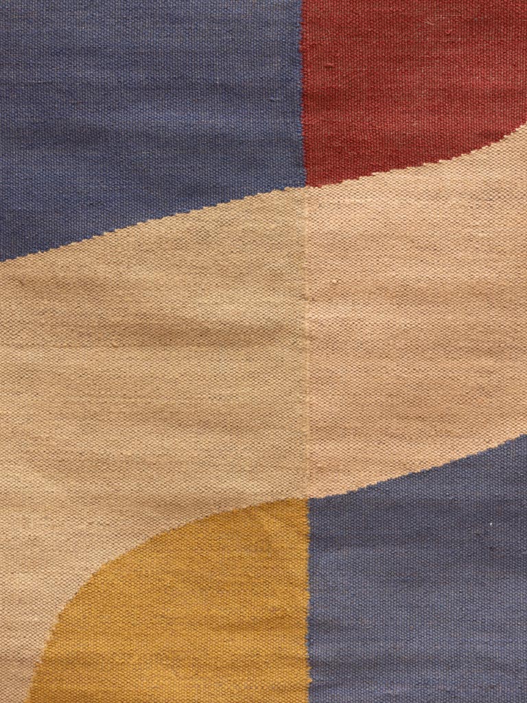Grand tapis Abstract laine et jute - 3