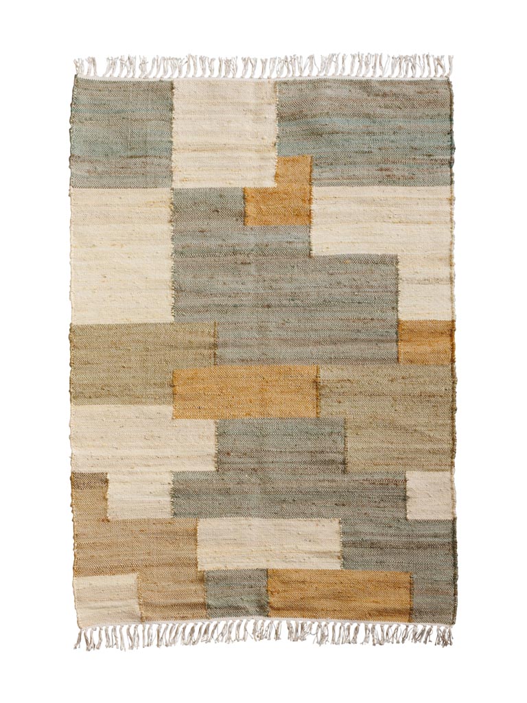 Tapis Kilim jaune et vert - 2