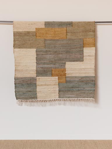 Kilim rug yellow and green