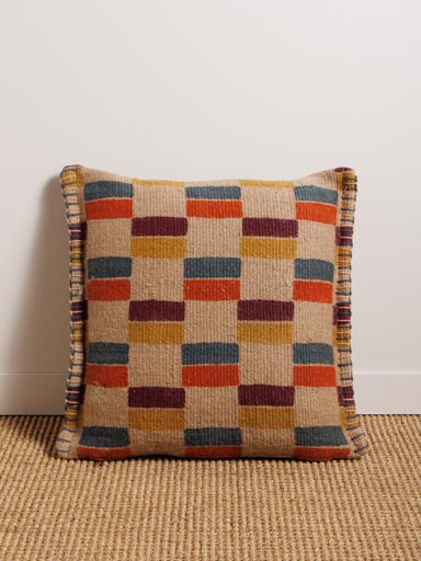 Block printed cushion Colora