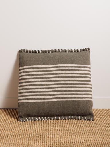Fine stripe cushion