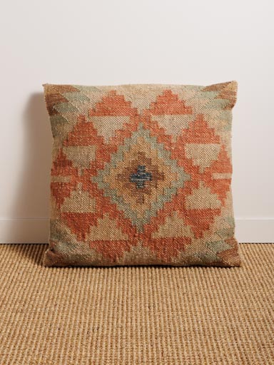 Coussin Kilim laine et jute Pantai