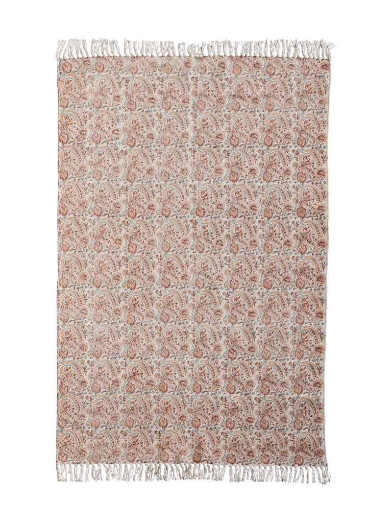 Tapis rose imprimé cashmere - 2