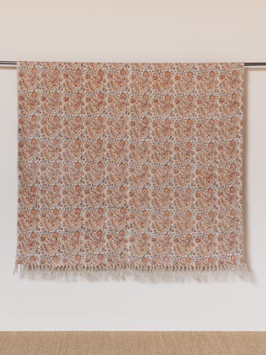 Large pink cashmere printed rug