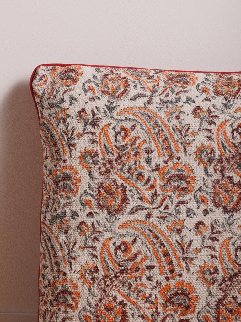 Square cashmere print cushion - 3