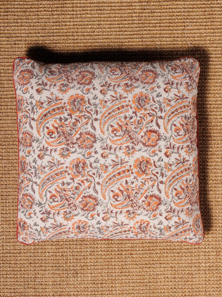 Square cashmere print cushion - 4