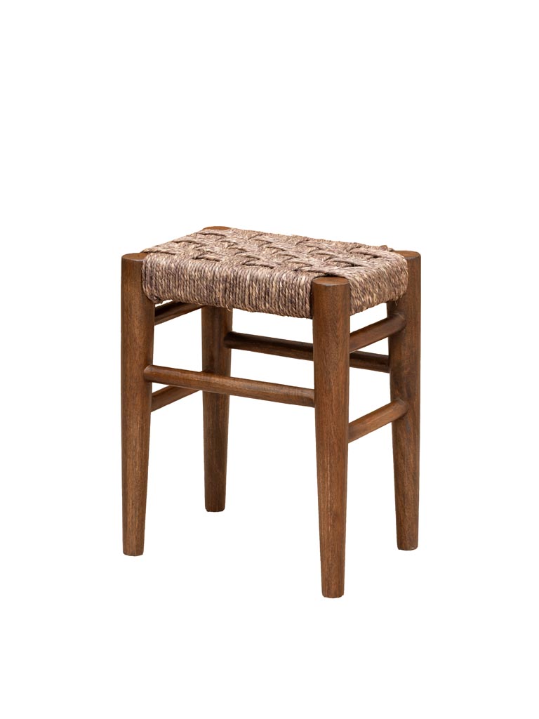 Stool with sage jute weaving - 2