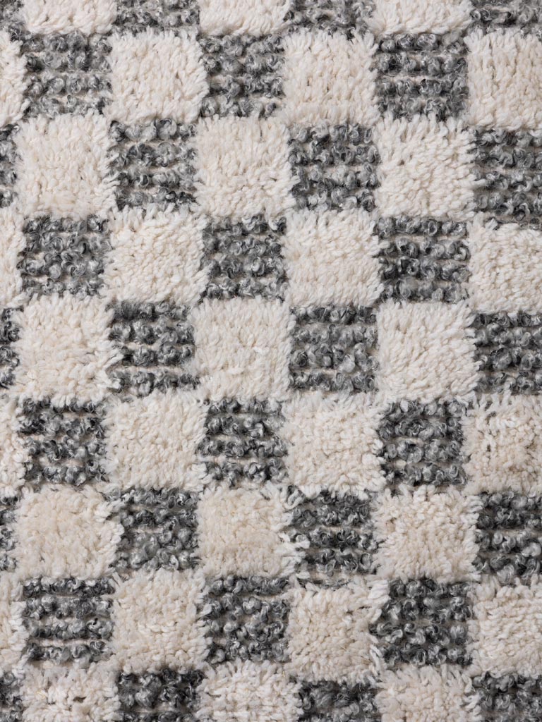 Coussin laine damier - 4