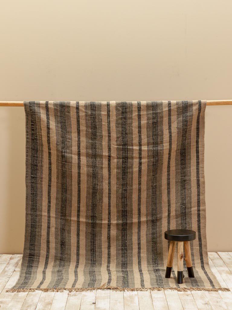 Big stonewashed dark grey rug Cap Ferret - 1