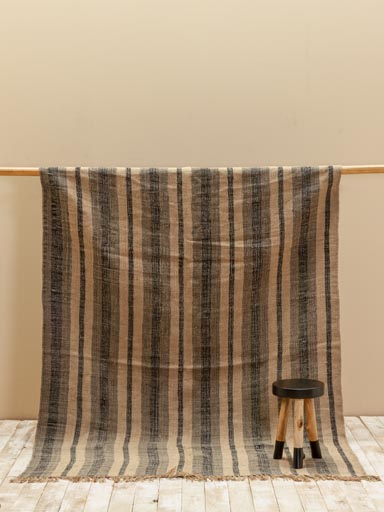 Big stonewashed dark grey rug Cap Ferret