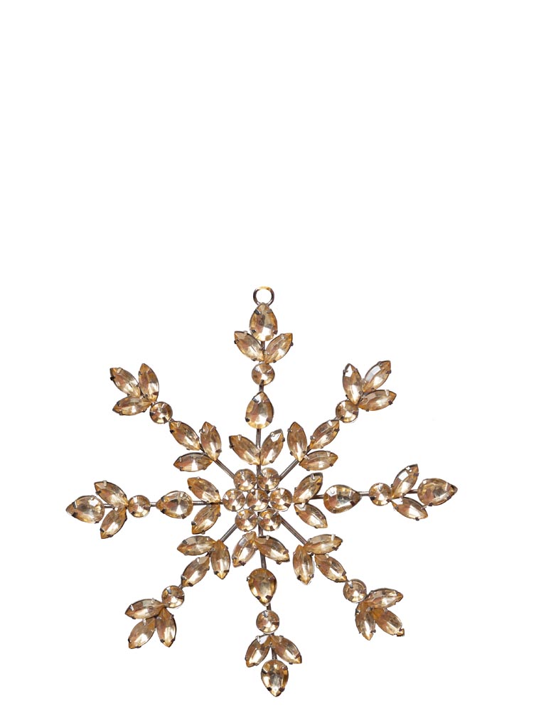 Hanging champagne snowflake - 2